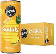 Remedy Sodaly - All Natural No Sugar Soft Drink - Pineapple - 24x250ml Cans