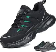 [TULEDUN] Men's & Women's Safety Shoes, Steel Toe Cap, Non-Slip, Lightweight, Breathable, Comfort, Grey, Unisex Adults' Athletic Shoes
