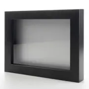 Charcoal 8x10 Wood Shadow Box With Silver Acid-Free Backing 5/8 Usable Depth