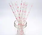 Reusable Plastic Straws, 10.25 Inches, BPA Free Drinking Straw Set, Dishwasher S