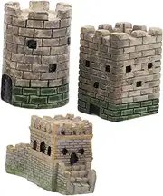 Angoily 3 Pcs Resin The and Castle Models Sand Table Building Ornaments Sand Table European Castle Decor Micro Landscape Decorations