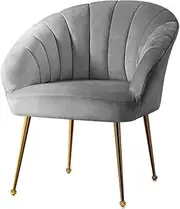 Artiss Armchair Velvet Grey Arm Recliner Lounge Dining Chairs Sofa Nursing Occasional Seat Reading Seating Armchairs Home Living Room Bedroom Furniture, in 43cm Seat Height