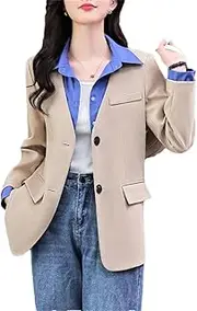 [Generic] Women Two Pieces Comfortable Blazer Korean Version Female Blazer Jacket Tops