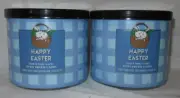 Bath & Body Works 3-wick Scented Candle Lot of 2 HAPPY EASTER TUTTI FRUTTI CANDY