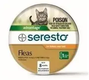 Seresto Flea & Tick Collar for Cats & Kittens - 8 Month Protection (Bayer)