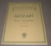 Mozart Flute Concertos Shirmer Library 1802 Music Book For Flute and Piano NEW