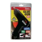 40w Hot Glue Gun Handy Hardware SAA RCM Craft Adhesive 2x 11mmx100mm Sticks