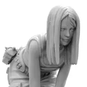 1/35 Resin Girl Squatting Down Unpainted Unassembled CK015