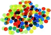 Totority 200pcs 15mm Tokens Bulk for Bingo Games Card Chips Count Bingo Chips Bingo Game Cards Random Color