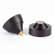 4pcs 33mm Ebony Speaker Shockproof Spike Stand Foot Isolation Feet + Base Pad #1