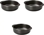 Set of 3, Brown Round Doria [6.9 x φ5.8 x 2.0 inches (17.5 x 14.7 x 5 cm) | Gratin Dish, Ceramic, Banko Ware, Direct Fire, Setomonohonpo,