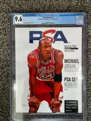 PSA MAGAZINE #1 MICHAEL JORDAN, 01/22, FIRST EDITION CGC 9.6!!!
