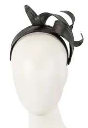 Black leather headband racing fascinator Max Alexander 100% AU Family Business