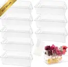 8 Pack Pantry Organization Bins, Stackable Clear Plastic Storage for Kitchen
