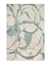 Bashian Ratna Contemporary Wool-Blend Rug 6' x 9' Ivory