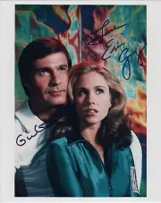 Gil Gerard as Buck Rogers and Erin Grey as Wilma Deering Dual Autograph Photo #2