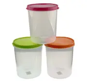 6pcs Multipurpose Round Food Storage Tub With Flexi Lid 4.8L Dia20.3x22cm