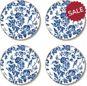Cinnamon - Round French Rose Toile Placemats S/4