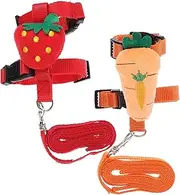 ibasenice 2 Sets Bunny Harness and Leash Adjustable Lightweight Pet Traction Kit for Animals Suitable for Rabbits Ferrets and Hamsters Comfortable Outdoor Use