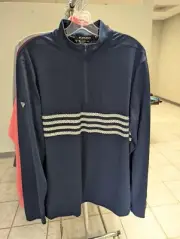 NWT MEN'S LEVELWEAR ASHER PULLOVER, SIZE: M, COLOR: NAVY/WHITE (M6)