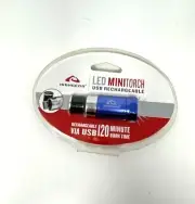 * HIGH GEAR * LED MINI TORCH ' USB RECHARGABLE ' BLUE ' 10 LUMENS '
