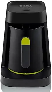 Arzum OKKA OK0013-X MINIO JET, Turkish Coffee Machine, Turkish Coffee Pot, 400 W, 5 Cups Coffee Capacity, Overflow Protection, Acoustic Warning System, Black/Green