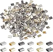 WADORN 180pcs Leather Rope Clip, 6 Styles Fold Over Cord Ends Cord Crimp Ribbon Caps End Tip Fasteners Crimping Cord String Ending Clasp 0.9-1cm Jewelry Connector for Necklace DIY Craft Making