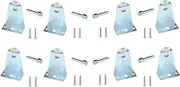 8pcs Hold Down Brackets with Install scews Metal Blinds Down Clips Blinds Down Holder Replacements for Horizontal Blinds and Windows Shades