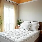 Royal Comfort Mattress Topper Underlay 1000GSM Goose Feather and Down Breathable Luxury Comfort (Double, White)