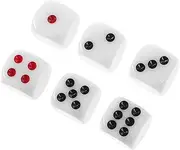 Kisangel 6pcs Single Sided Game Dice Fun Party Accessory for Board Games Home Entertainment and Classroom Activities and Safe for Long Term Use