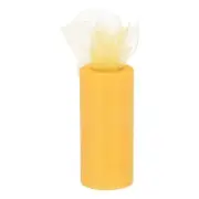 6" 25 Yards Glitter Tulle Ribbon Rolls Netting Fabric Yellow