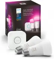 Smart Light Starter Kit Includes 1 Bridge 2 60W A19 Bulb White Color Ambiance Co