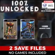 Metroid Prime 2 Echoes GameCube Memory Card Unlocked All Galleries Hard Mode