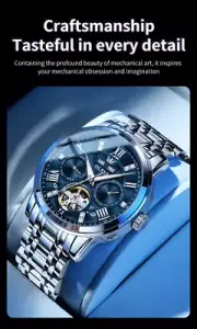 OLEVS Men’s Watch Luxury Skeleton Chronograph Automatic Date-Year Waterproof