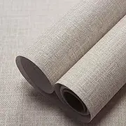 WAPANE Grasscloth Peel and Stick Wallpaper 15.7" x 196.8", Faux Linen Contact Paper for Cabinets/Countertops Removable, Textured Wall Paper Self Adhesive, Vinyl Fabric Wallpaper Waterproof
