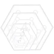 4 Pcs Quilting Rulers 4 Sizes Sewing Rulers Clear Quilting Templates for Fabr...