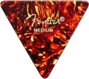 FENDER 355 SHAPE TRIANGLE PICKS IN MEDIUM 3,6,12 OR 24 (FREE-SILVER STORAGE BAG)