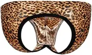 [Swbreety] Sexy Men's Leopard Jockstrap Underwear Low Waist G-String Thong