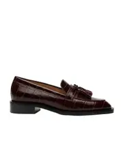 tassel-detail crocodile loafers 37 Black