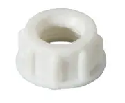 B&P Lamp® White Bakelite (Plastic) Cord Bushing, Tap 1/8F