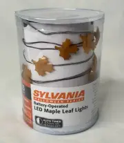 Mini Maple Leaf Leaves String Light LED Auto Timer Battery-Operated