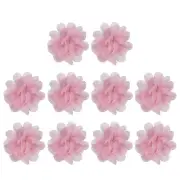 10Pcs 2" Chiffon Flowers Fabric Flower Sewing Fabric Appliques Pink