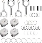 2.4L Engine Piston Kit With Connecting Rod Set, Compatible with 2011-2019 Kia Optim Sorento Sportage Santa Fe Sonata Tucson, Replace# 23040-2G200 23040-25200