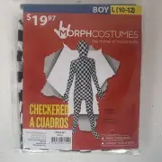 Morphcostumes Boys Large (10-12) Black And White Checkered Morph Costume