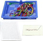 Kids' Drawing Board - 12inch, Wooden, Bright, Weaving Set, Art Craft, Educational Toy | Sensory Development, Improves Motor Skills, Concentration, Ideal for Birthday and Holiday Presents