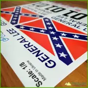 GENERAL LEE 1/8 Scale Decals Stickers Cut Kit RC Car Tamiya HPI DUKE OF HAZZARD