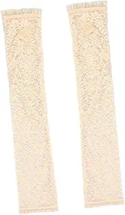 Elegant Lace Gloves Elastic Arm Sleeves Elbow Pads for Sunburn Protection Versatile for Cycling Golf
