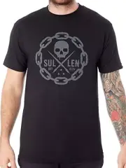 Sullen Clothing Mens Black Grey Chain T-Shirt