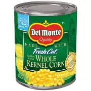 Del Monte Golden Sweet Whole Kernel Corn, Premium Quality, 8.75 oz Cans - Fre...