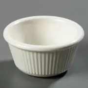 Lot of 48 Carlisle Melamine Fluted Ramekin 3oz S28242 Ivory Bone BPA free Case